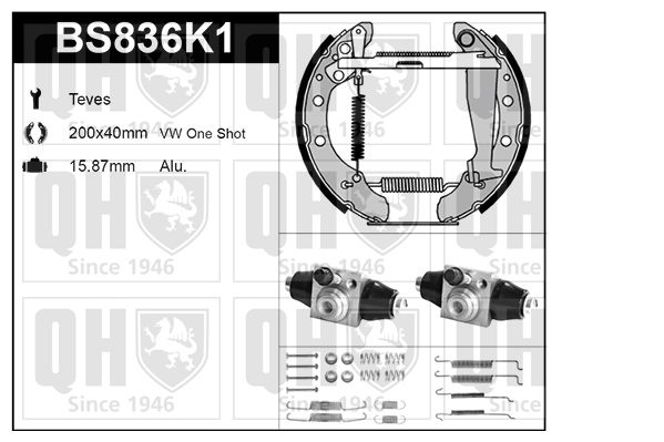 QUINTON HAZELL Комплект тормозных колодок BS836K1